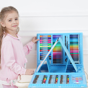 176pc绘画礼盒组合学习文具，礼物美术用品，绘画儿童画笔水彩笔套装