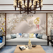 大型壁画电视背景墙壁纸壁画客厅卧室家和富贵兰花装饰画(