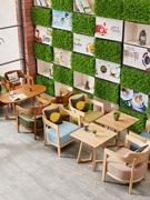 咖啡厅休闲桌椅茶餐厅奶茶甜品店沙发售楼部洽谈办公接待桌椅组合