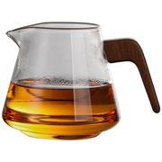 把木玻璃公道杯加茶漏套装耐热泡茶公杯日式分茶杯功夫茶茶具配件