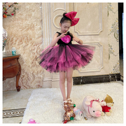 儿童六一舞蹈演出服元旦女童蓬蓬裙主持歌唱比赛亮片服可爱公主裙