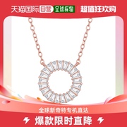 simonaSterling Silver Baguette CZ Open Circle Necklace - Ros