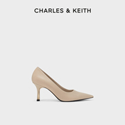 CHARLES＆KEITH春夏女鞋CK1-60280356简约风尖头通勤高跟单鞋女鞋
