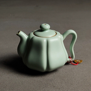 聚宝龙汝窑茶具天青，开片瓜菱壶南瓜，壶泡茶壶汝瓷茶器大容量茶壶