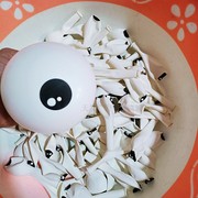 5寸白色眼睛气球 小章鱼动物造型眼睛气球