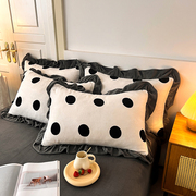 秋冬季牛奶绒枕套家用枕头套，加厚单枕芯(单枕芯，)套单双人简约枕巾套一对装