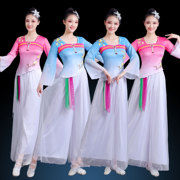 广场舞服装古典中国风秧歌舞服装比赛演出大摆裙成人跳舞衣服
