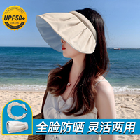 防晒帽女夏季防紫外线，空顶遮阳帽