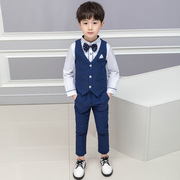 儿童小主持人钢琴服装6小孩7礼服8男童夏季9男孩10岁12三四件套装