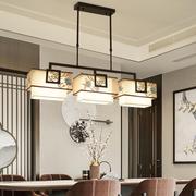 新中式灯具中国风禅意长方形三头餐桌，吊灯简约创意，吧台书房餐厅灯