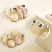 日本美妆蛋收纳盒壁挂式透气防尘化妆棉葫芦海绵粉扑置物架托架