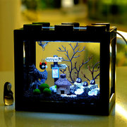奇妙小屋海藻球微景观生态缸鱼缸桌面迷你水培植物小盆栽创意礼物