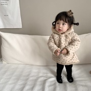 女童冬季棉外套宝宝外出服2023秋冬装韩版童装婴儿棉衣外套