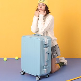 行李箱铝框款女日系学生小型拉杆z箱结实耐用24寸旅行箱加厚密码