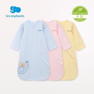 丽婴房寝具男女宝宝 精梳棉素色抱抱睡袋儿童动物印图睡袋 薄