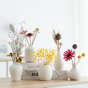 小花瓶干花花束带插花花瓶陶瓷客厅房间桌面装饰品摆件速卖通