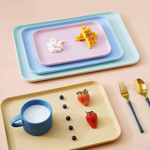 茶盘托盘长方形餐盘家用茶几，餐具收纳盘子杯子水果盘，茶水盘零食盘