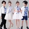 古筝演出服女童专业比赛青花瓷儿童表演服装中国风六一节演出服