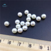 AAA级 无孔有孔近正圆形珍珠强光diy 5-6mm天然淡水珍珠裸珠散珠