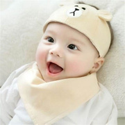 婴儿夏季帽子薄款0-3-6-12个t月男女宝宝可爱帽子护卤门新生