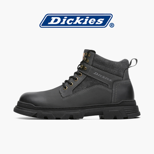 Dickies男款工装靴秋冬保暖复古高帮防滑机车靴美式男马丁靴