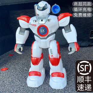 威腾星宝战士遥控机器人，模型智能手势，感应唱歌跳舞机械战警男玩具