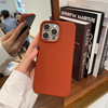 红棕色适用于iphone15pro手机壳液态硅胶苹果14promax全包镜头plus简约13纯色12高级感秋冬防摔男女硬套