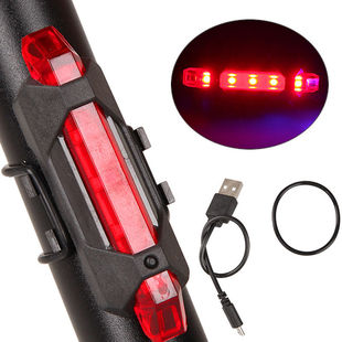 自行车灯USB可充电山地车后尾灯LED公路车夜骑行灯防水安全警示灯