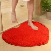 心形雪尼尔地毯地垫卫浴门垫进门卧室浴室卫生间踩脚垫吸水防滑垫