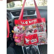 日本hellokittypvc大容量，单肩包防水购物袋学生印花手提包女包