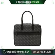 香港直邮salvatoreferragamo男士灰色圆点中号手提包24-9777-6