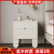 白色烤漆床头柜创意个性床边柜，简约现代卧室抽屉柜，斗柜储物柜