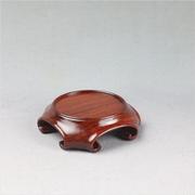 实木整木圆形摆件花瓶盆景茶壶，古玩木雕香炉玉石，底座木托中式简约