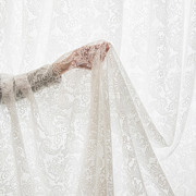 法式公主风纯色窗帘，透光不透人纱帘窗纱阳台纱，白纱幔客厅卧室蕾丝