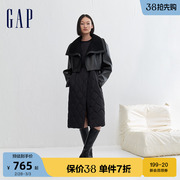 Gap女装冬季仿皮毛棉背心裙夹克两件装个性潮流套装840919