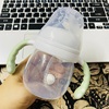 婴儿奶瓶塑料pp奶壶喝奶喝水喝果汁宝宝带手柄吸管硅胶奶嘴180ml