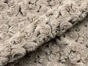 布艺岛人造毛 卡其色柔软玫瑰长毛绒时装面料 外套设计师布料