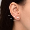 时尚日韩国保色防过敏不过敏金色珍珠简约个性气质耳骨耳钉女耳环