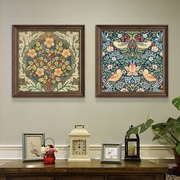装饰画美式欧式玄关客厅餐厅，卧室大厅走廊，挂画方形植物花卉复古画