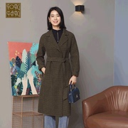 宗洋zongyang女装2022冬季西装，领大衣中长双面，呢大衣8344