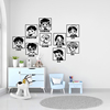 现代卡通版EXO墙贴纸简约韩国偶像EXO套图贴学生宿舍卧室防水贴纸