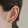 s925银耳骨圈耳扣2021年潮耳钉女小众设计感耳骨钉女纯银