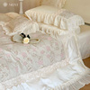 美谊家纺公主风法式床单四件套全棉纯棉140支蕾丝被罩床上用品1.8