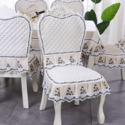 餐桌布欧式餐椅垫套装，简约餐桌长方形桌，布艺椅子套坐垫茶几圆包