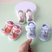 新生婴儿鞋春秋季布鞋3-6-8-9-12个月学步鞋软底0-1岁男女宝宝鞋