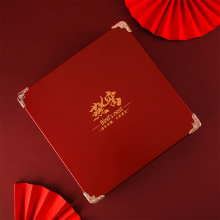 燕窝礼盒包装盒，木盒盒高档礼盒红色雕刻燕窝，内盒年货简约包装