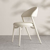 意式极简白色餐椅2023家用奶油风现代简约设计师椅子网红靠背