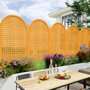 防腐木网格花园围栏白色栅栏户外爬藤架实木篱笆隔断庭院装饰护栏