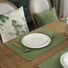 军绿色餐垫棉麻布艺纯色现代简约盘碗隔热垫西餐桌垫桌垫米白水蓝