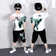 男童夏装套装帅气韩版运动夏季两件套男小童中大童，洋气儿童装潮流